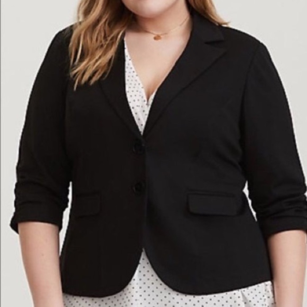 Torrid size 5 Soft black jacket with buttons